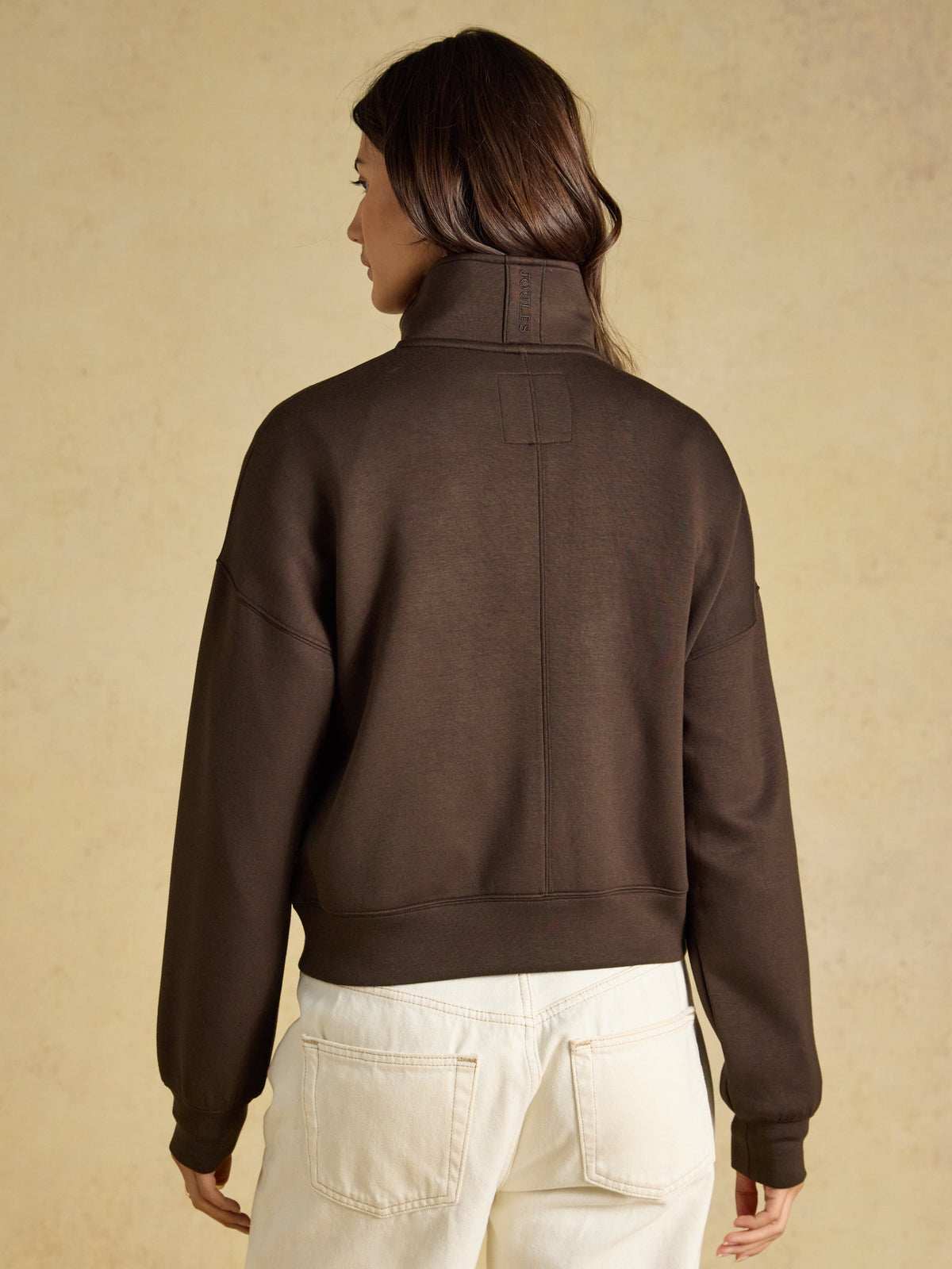 Joules Luxe Club Zip Through - Chocolate Brown