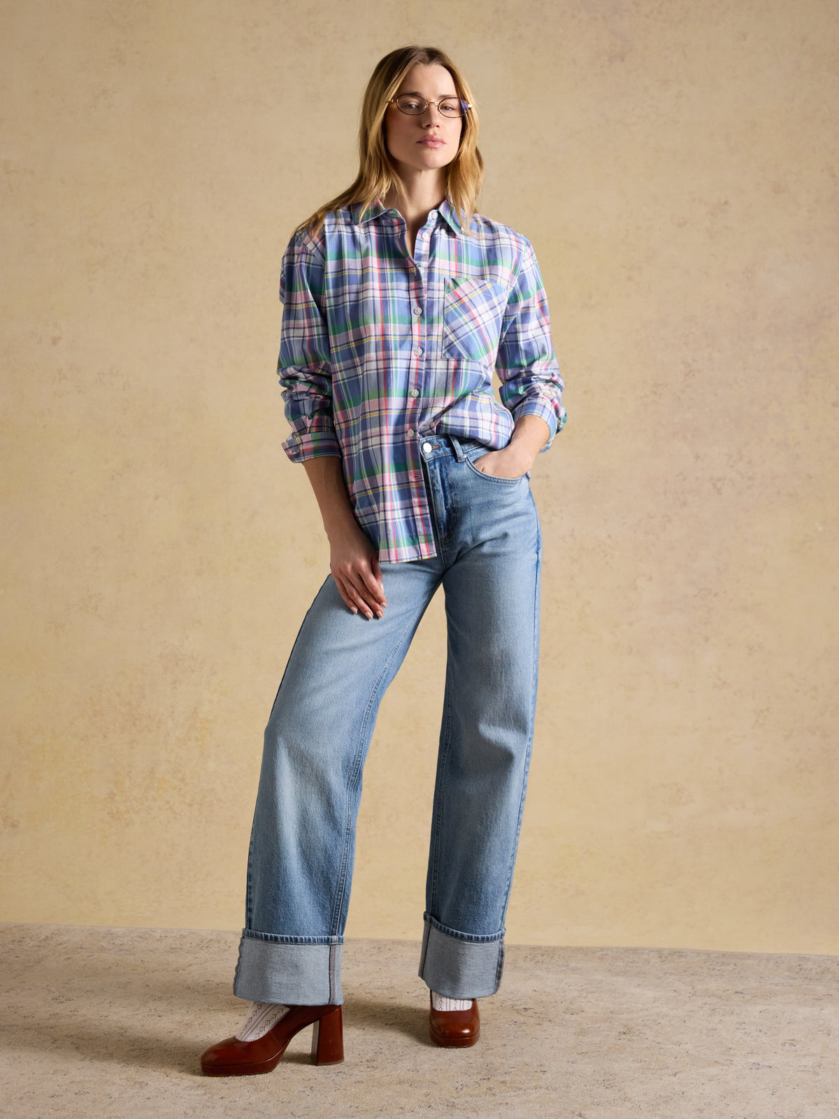 Joules Oxford Shirt - Blue Check*