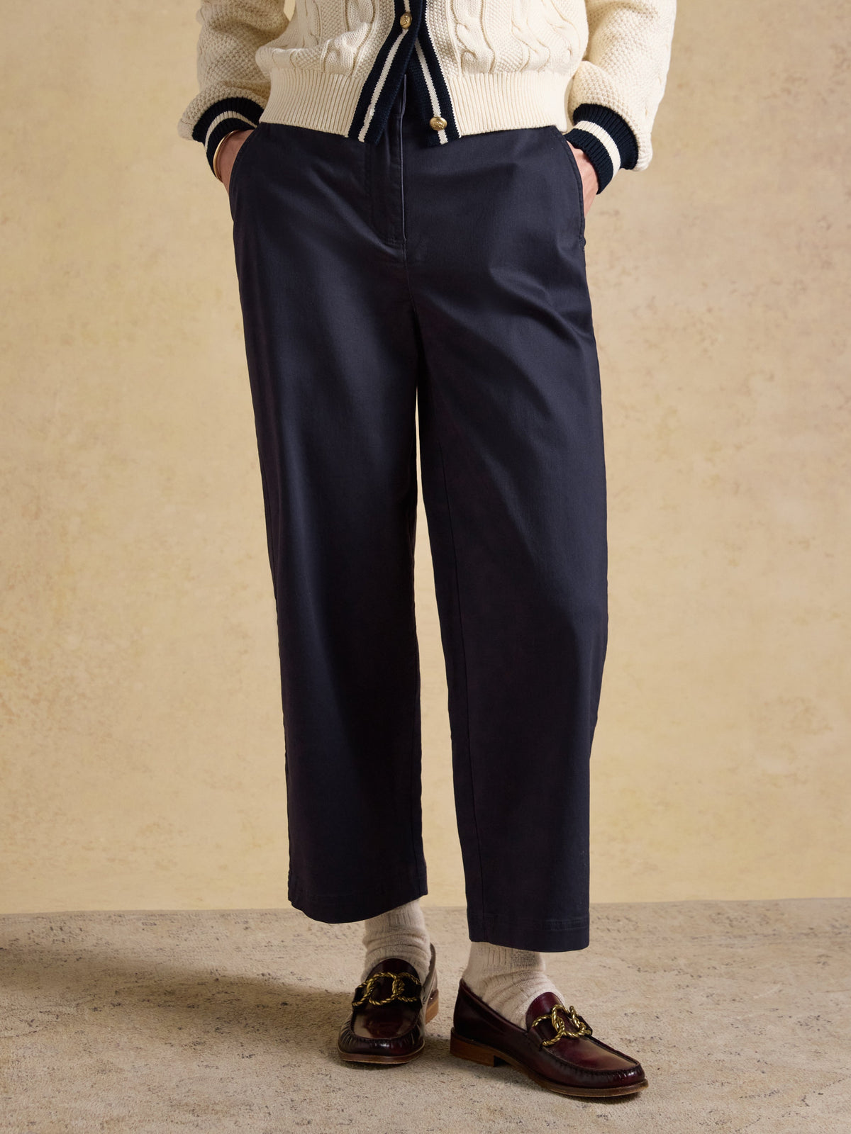 Joules Wide Leg Chino - Navy*