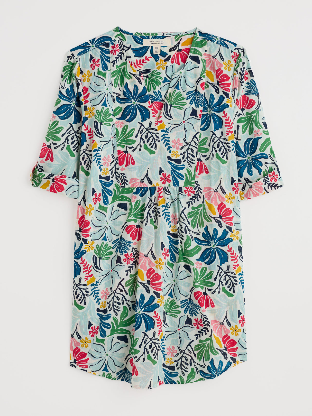 Seasalt Op Art Tunic - Seaweed Flower Chalk