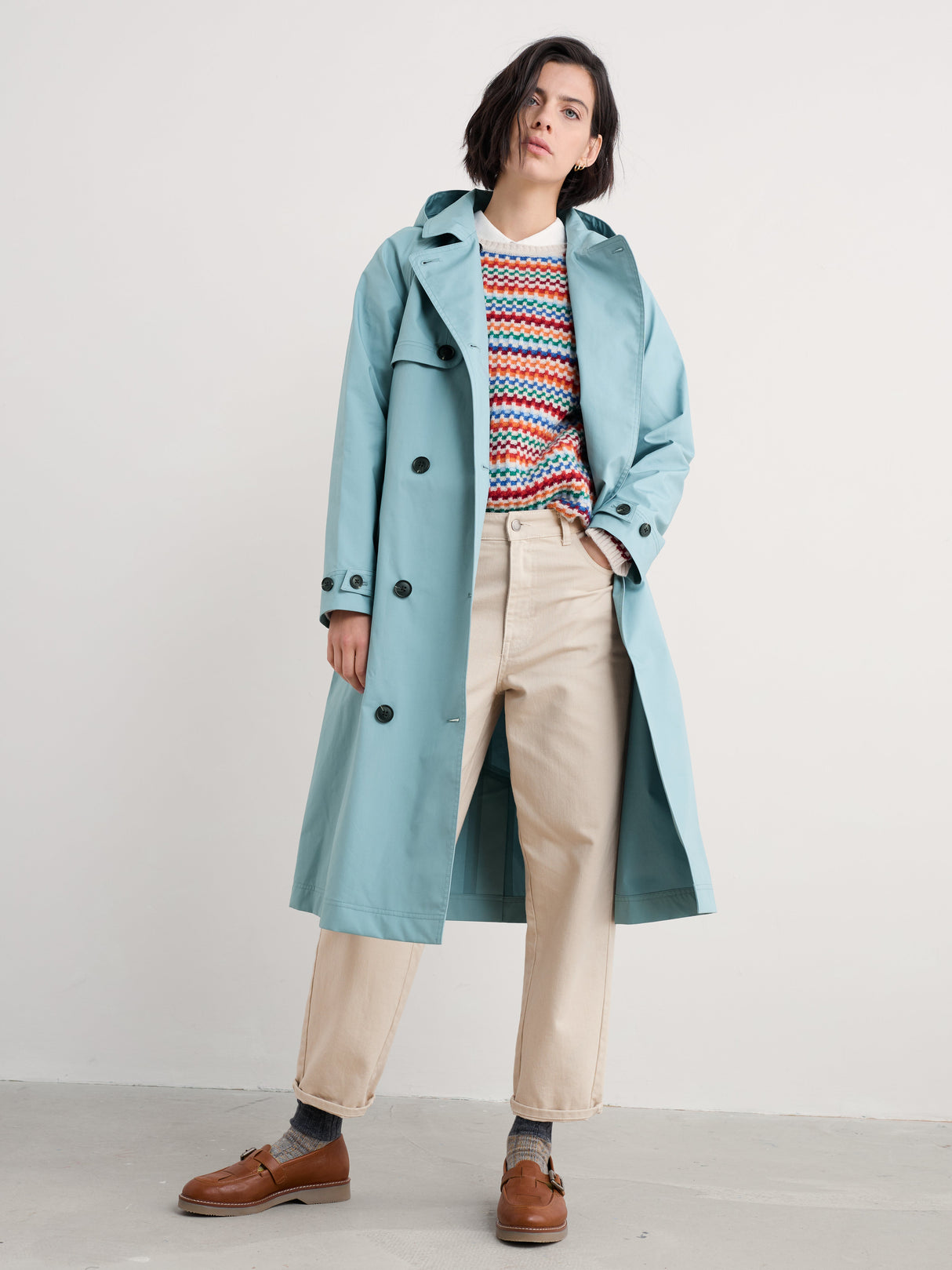 Seasalt Penweathers Trench Coat - Hail