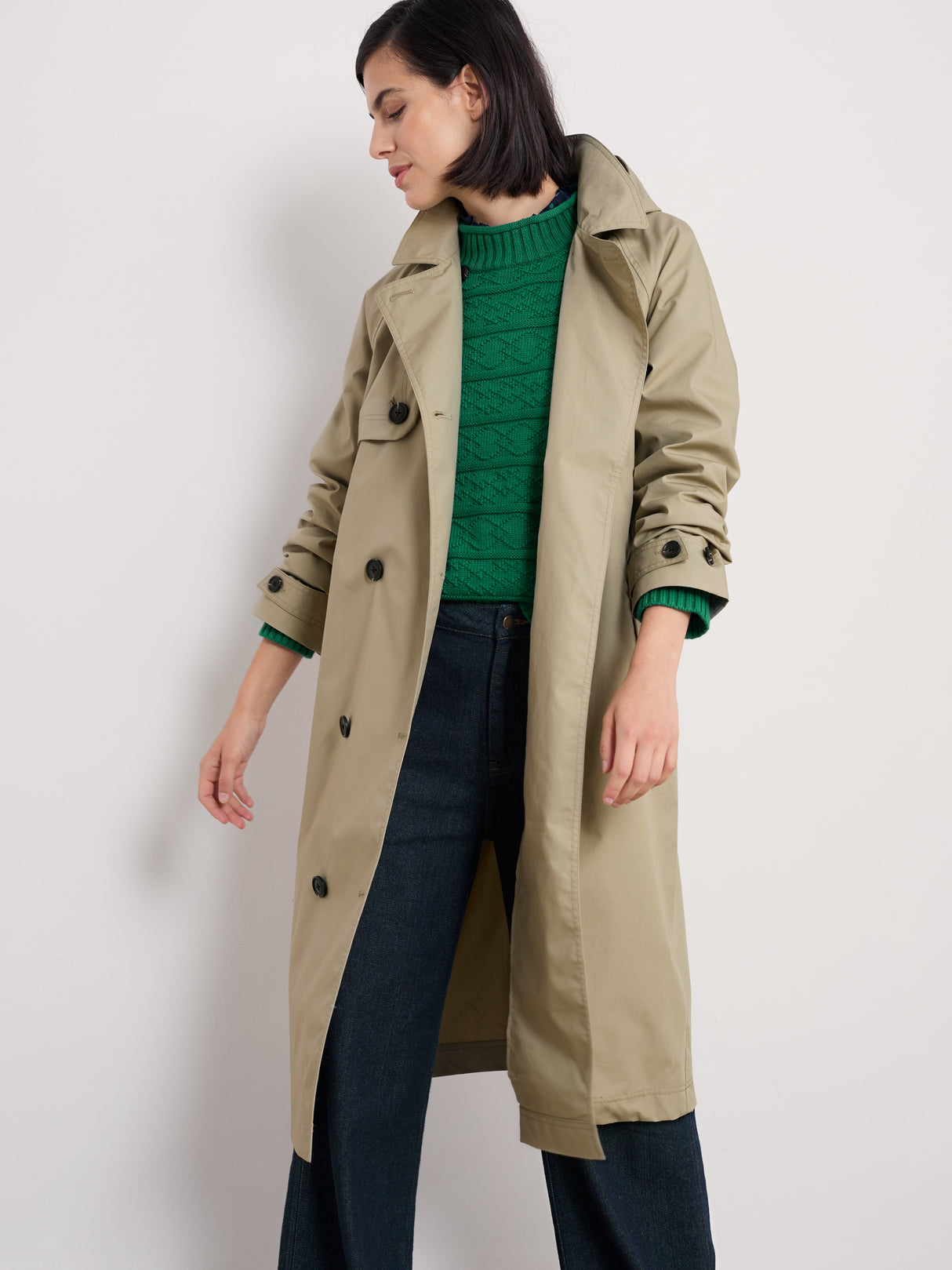 Seasalt Penweathers Trench Coat - Seed