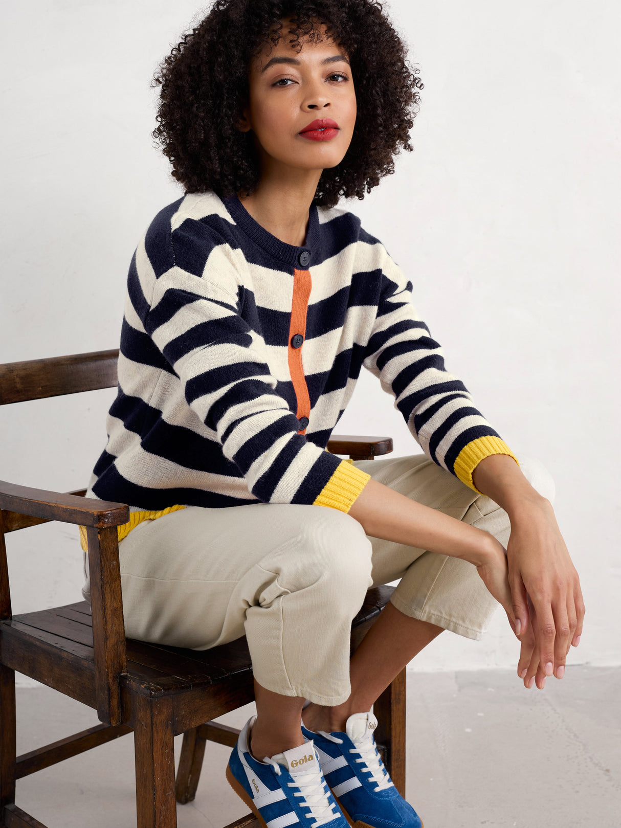 Seasalt Pinwell Cardigan - Bright Shape Maritime Mix