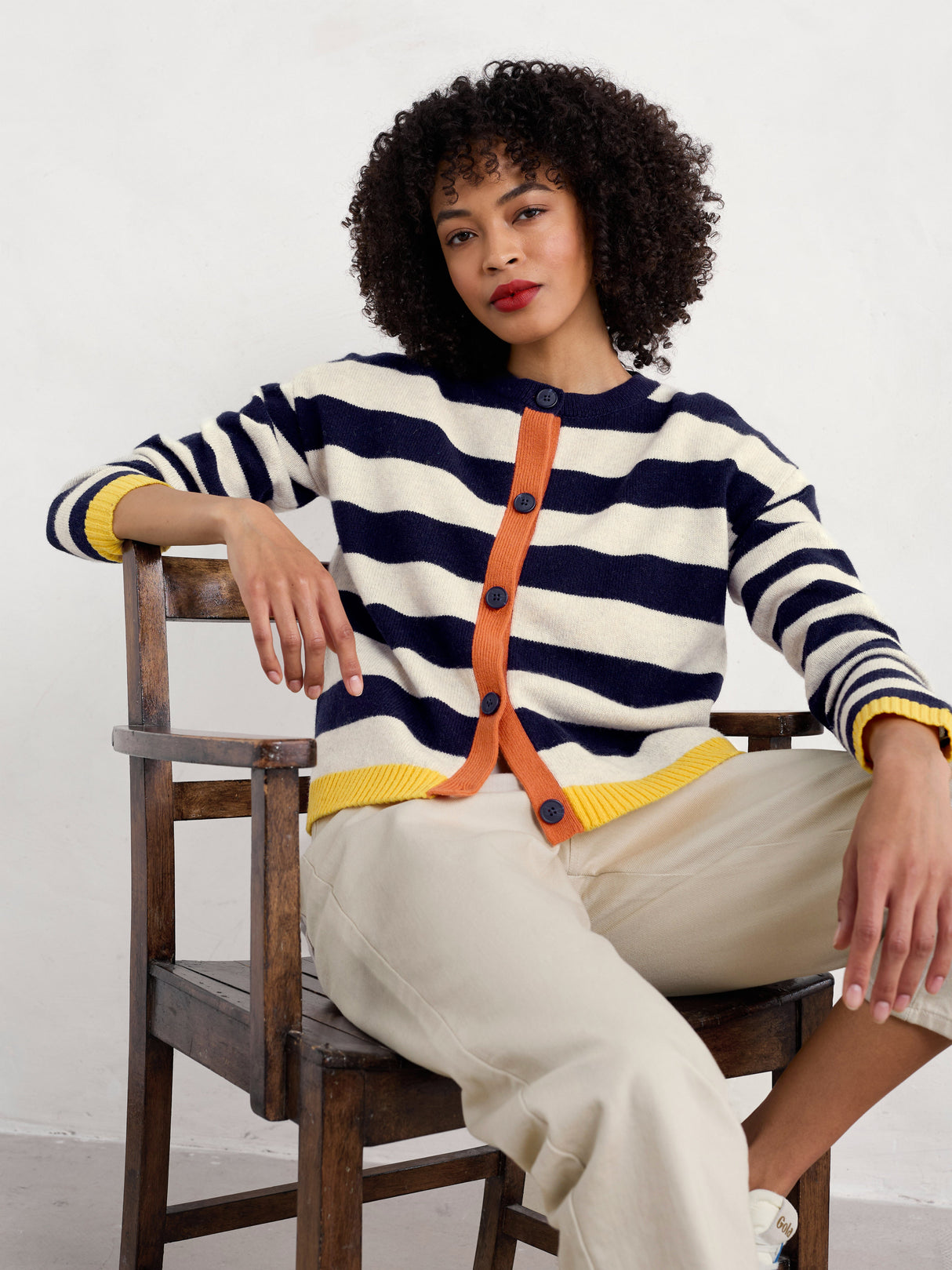 Seasalt Pinwell Cardigan - Bright Shape Maritime Mix