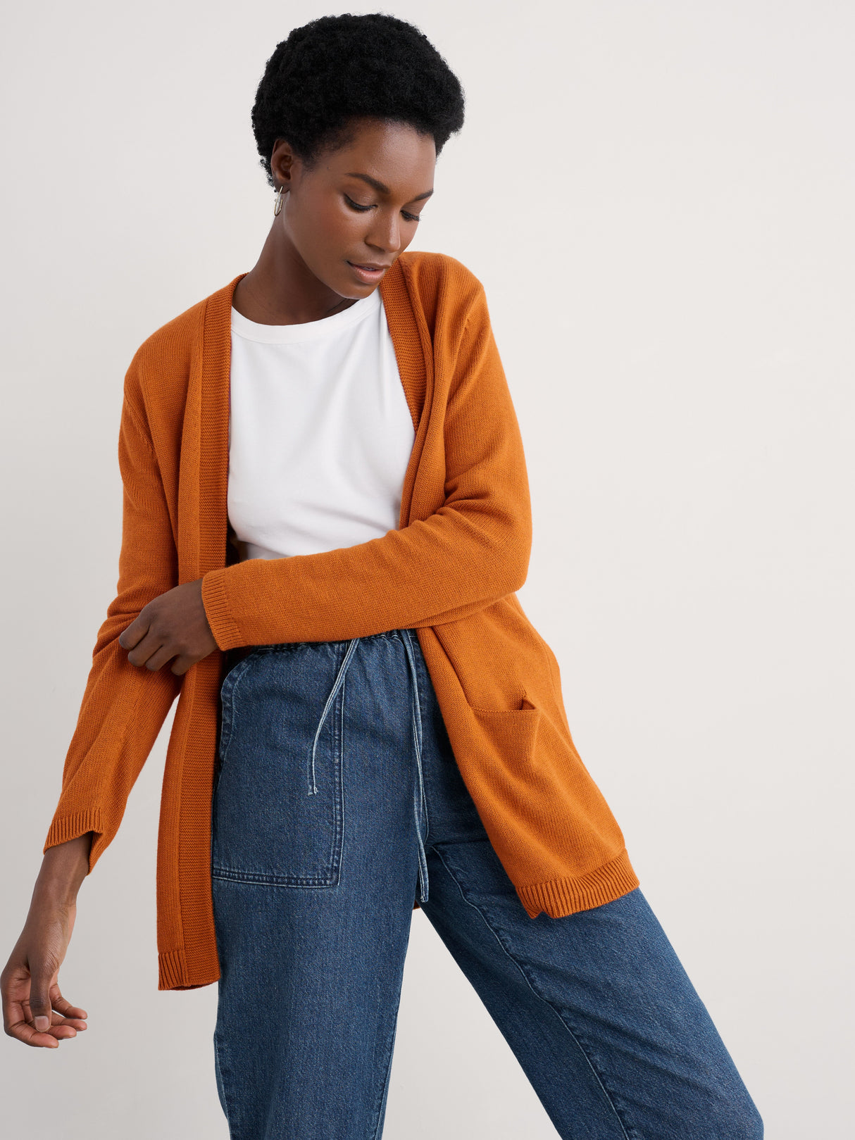 Seasalt Riverboat Long Cardigan - Cumin