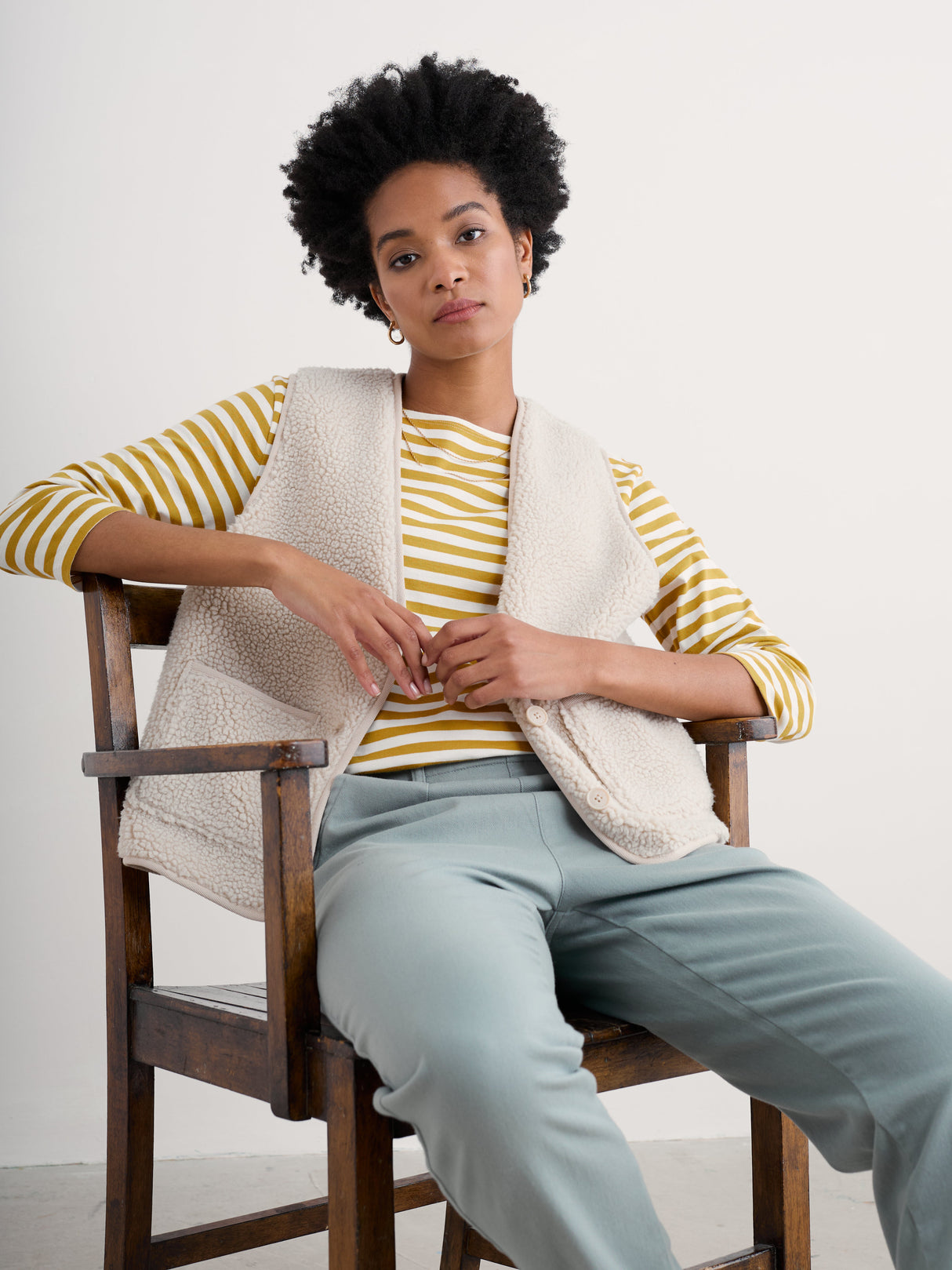 Seasalt Sailor Top - Mini Cornish Chamomile 
Chalk