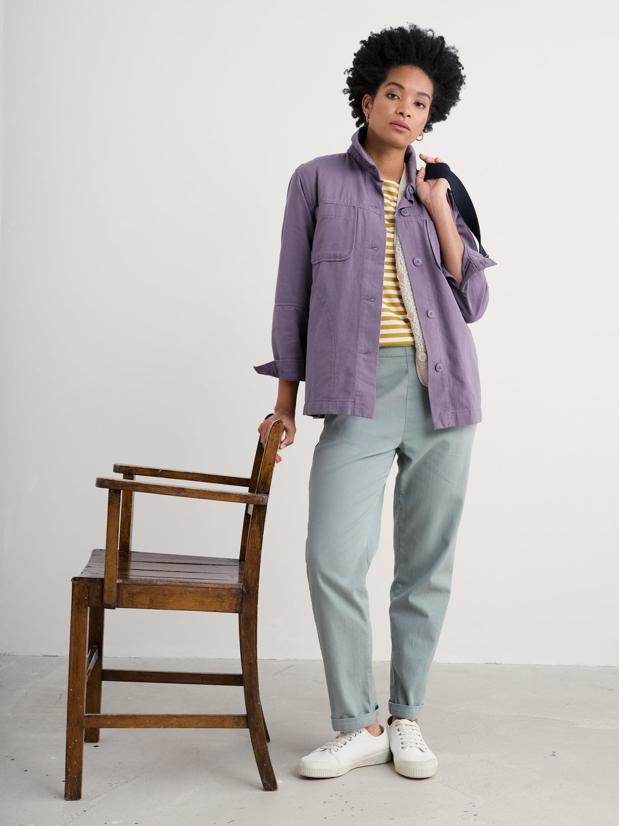 Seasalt Sailor Top - Mini Cornish Chamomile 
Chalk