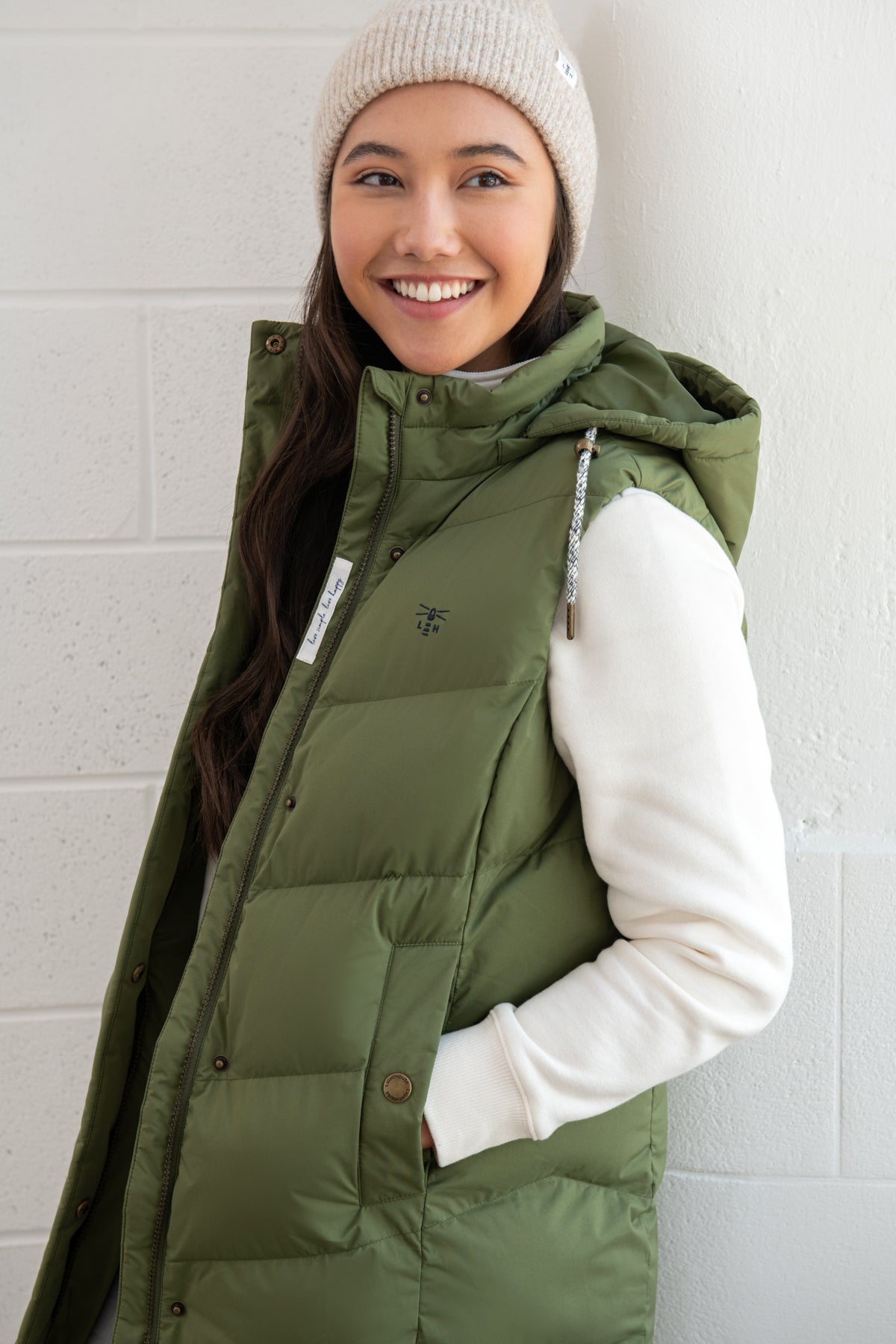 Lighthouse Savannah Ladies Long Gilet - Olive*