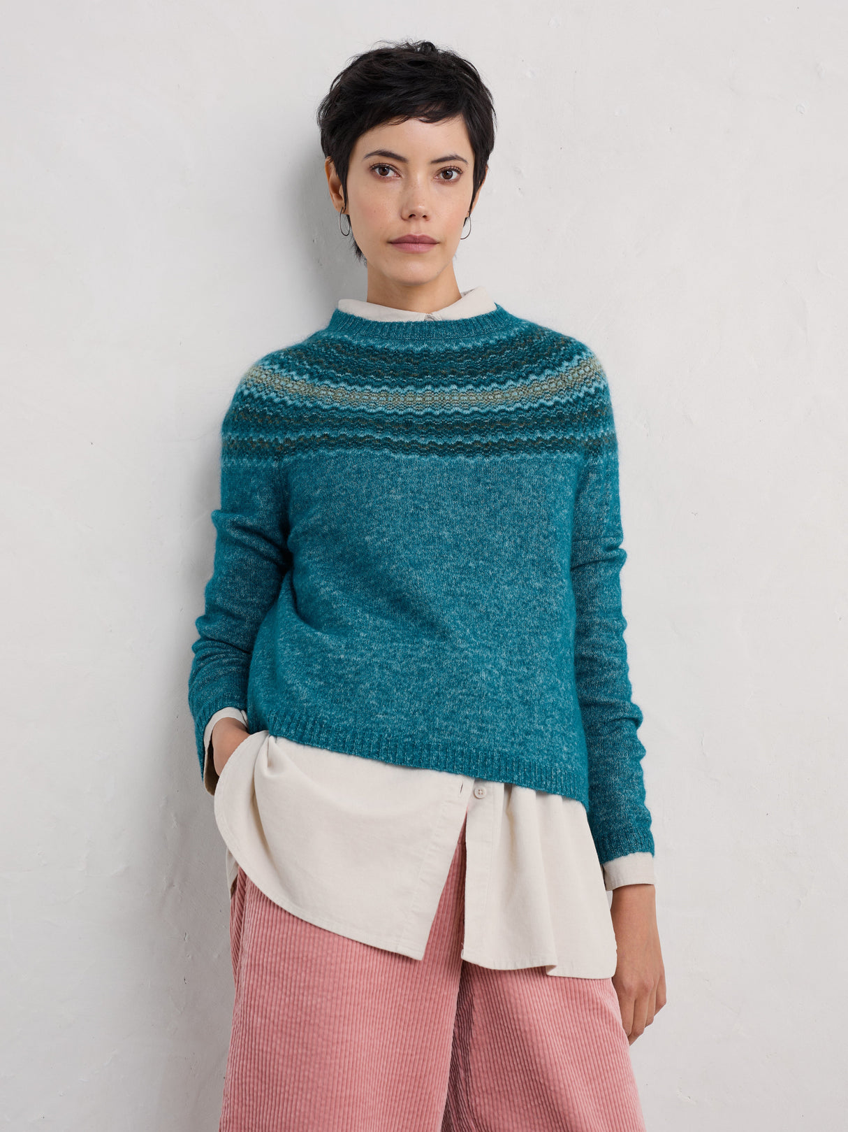 Seasalt Spruce Frost Mohair Jumper - Swirling Lake MIx