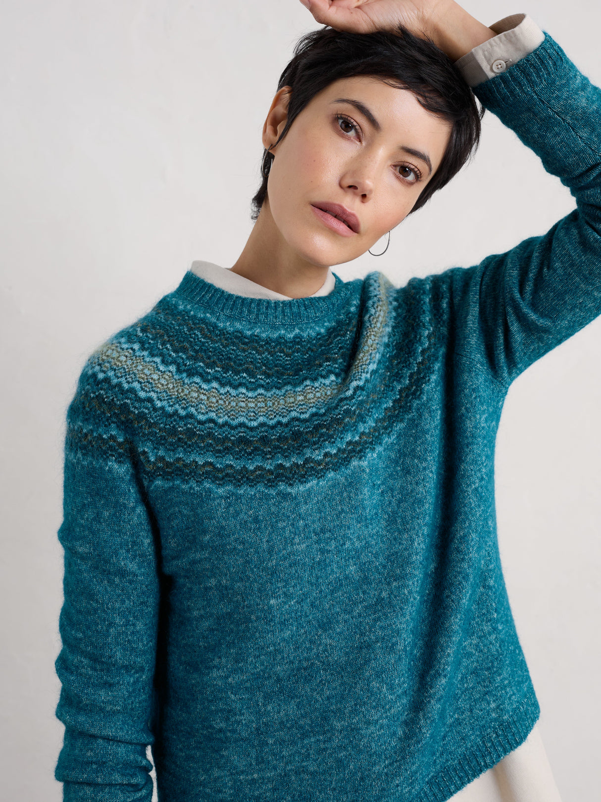 Seasalt Spruce Frost Mohair Jumper - Swirling Lake MIx