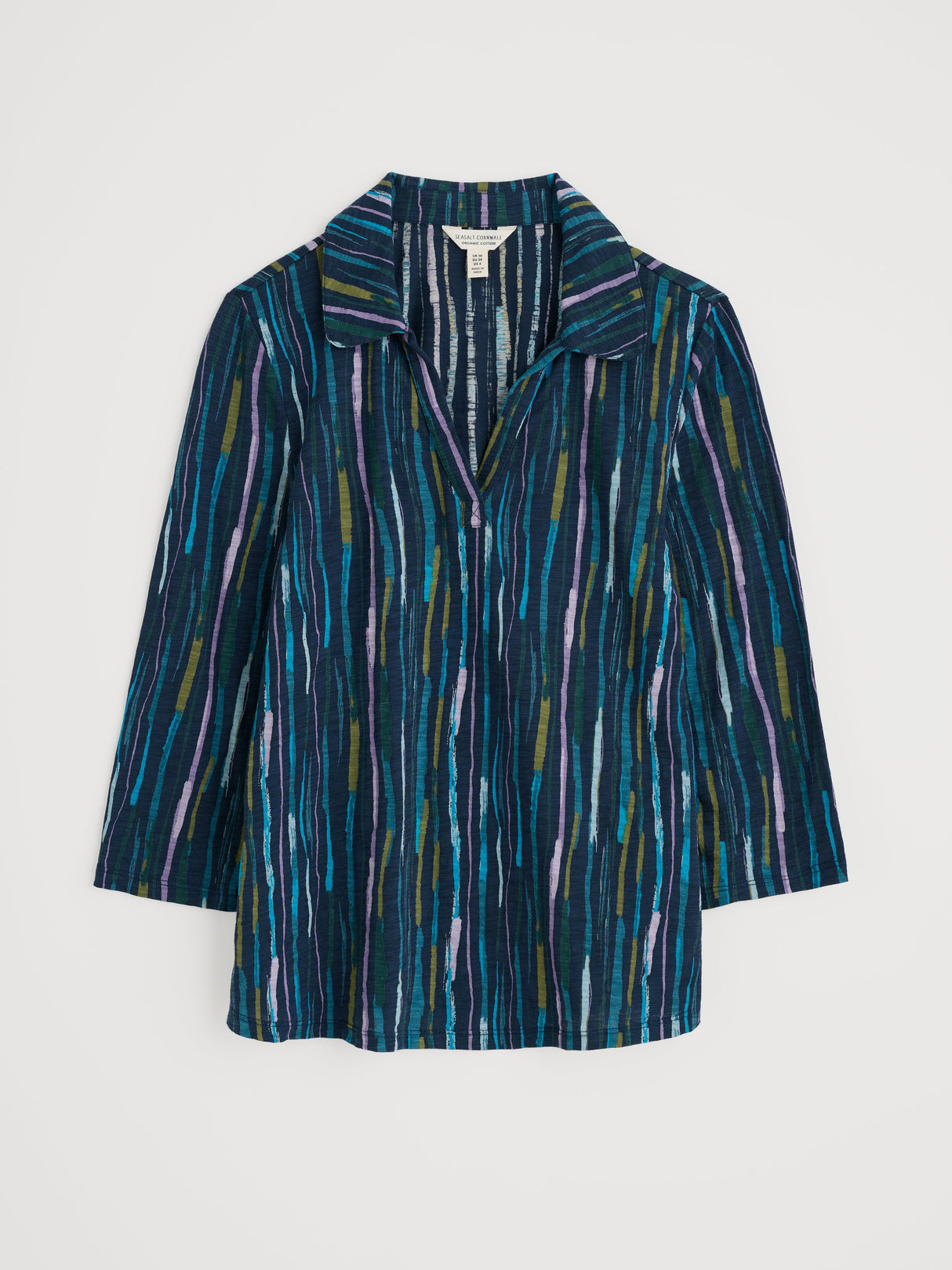 Seasalt Wavecrest Shirt - Painterly Stripe 
Maritime