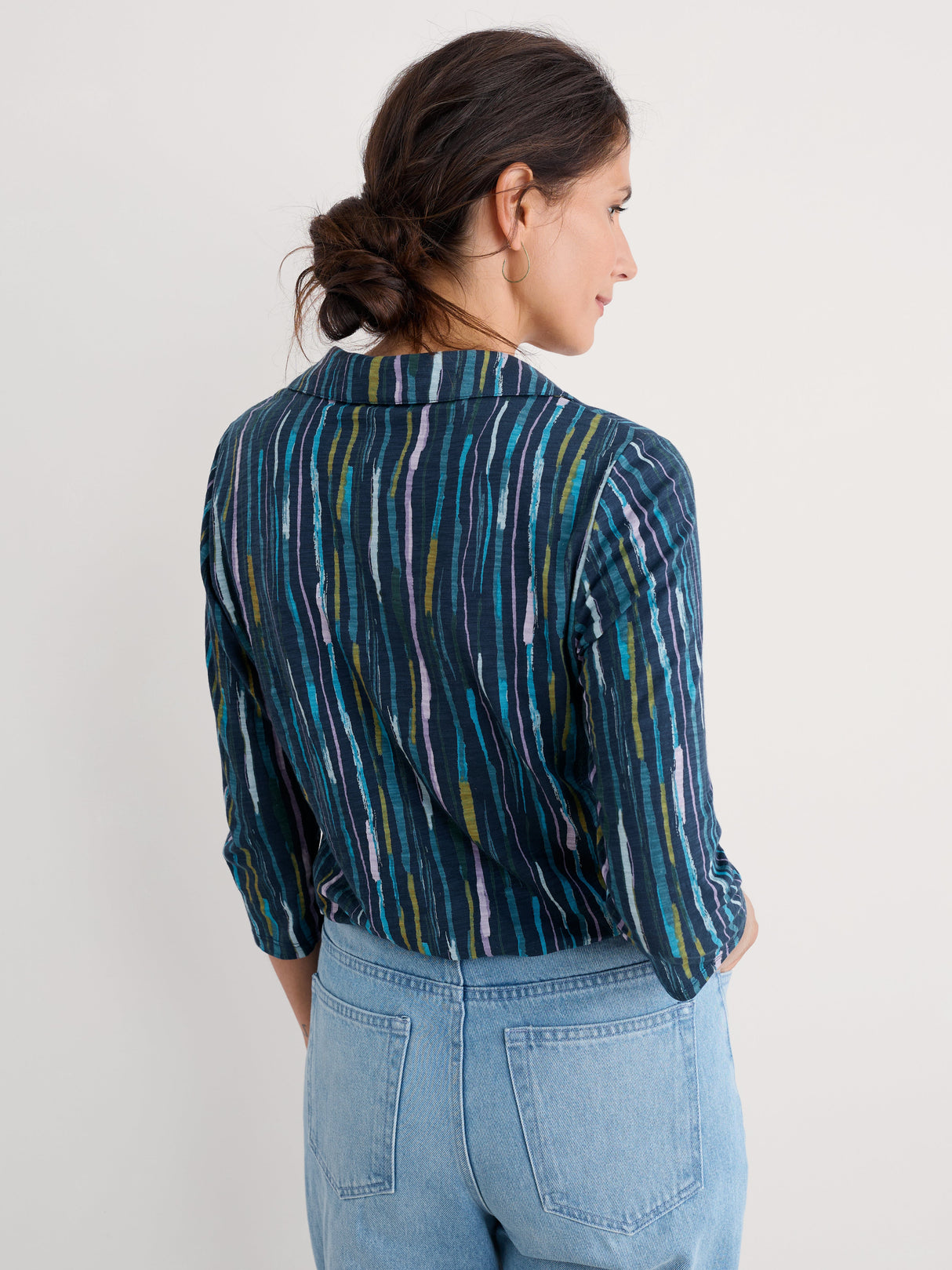 Seasalt Wavecrest Shirt - Painterly Stripe 
Maritime