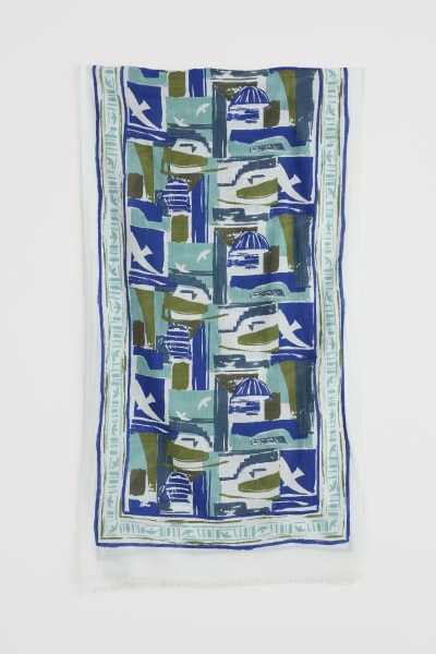 Summer Scarf - Window Sketch Border Chalk