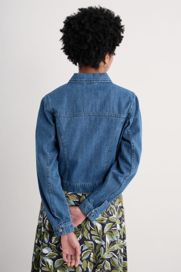 Seasalt Levan Well Jacket - Mid Wash Rain Slub