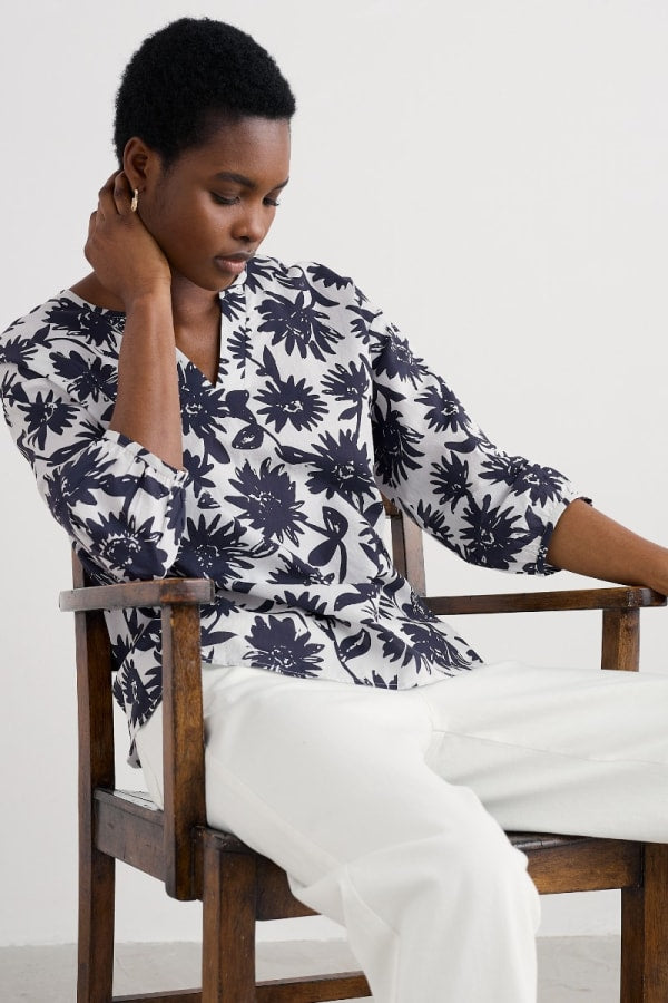 Seasalt Streamlet Swing Top - Daisy Shadow Chalk