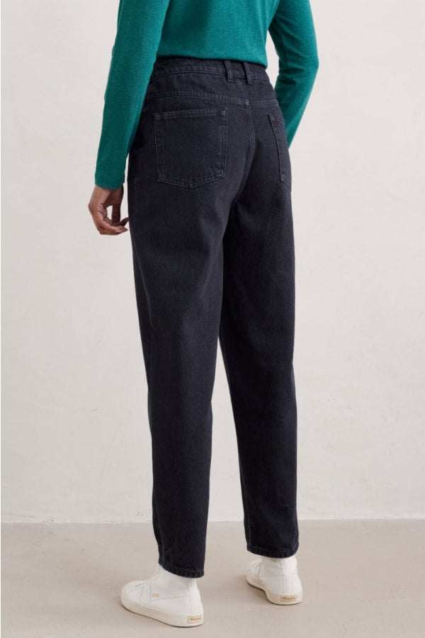 Seasalt Towan Barrel Leg Jean - Inkwell Overdye High Twist