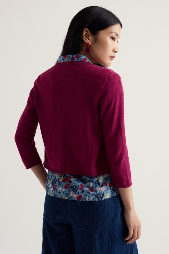 Seasalt Vanessa Cardigan - Dark Freesia