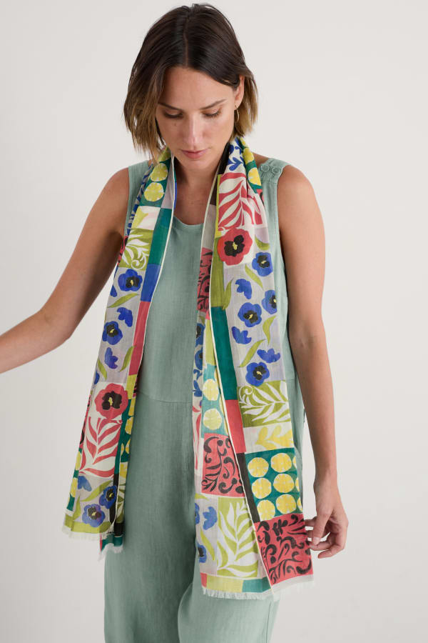 Seasalt May Garland Scarf - Headland Patchwork Mix