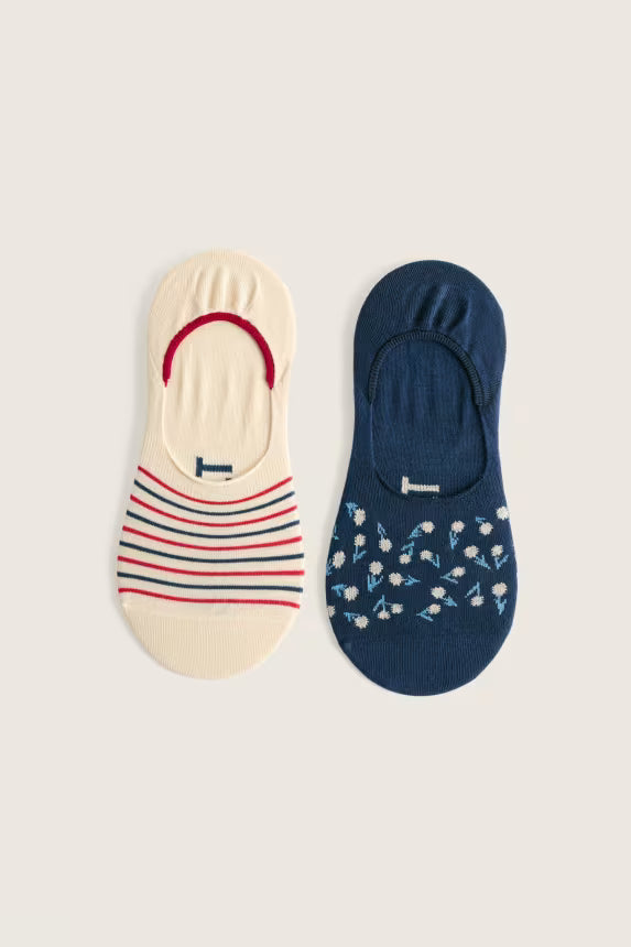 Seasalt Everyday Liner Socks Pack of 2 - Wild Cherry Mix
