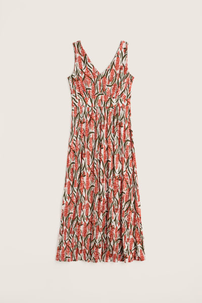 Seasalt Polmanter Dress - Red Hot Poker Chalk