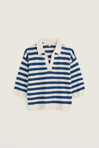 Seasalt Gwynver Jumper - Cornish Dark Voyage Chalk