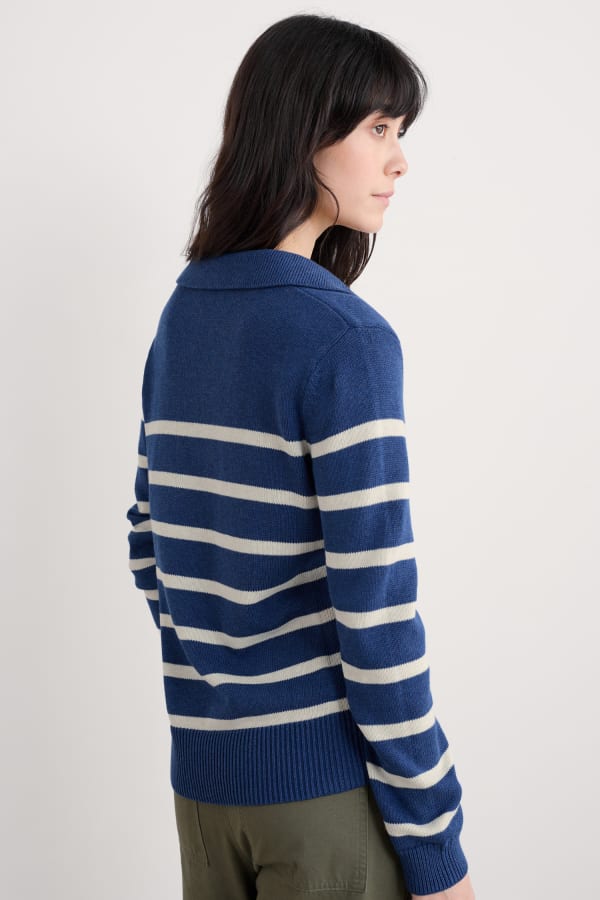 Seasalt L/S Barbizan Jumper - Veneer Washed Marine Chalk