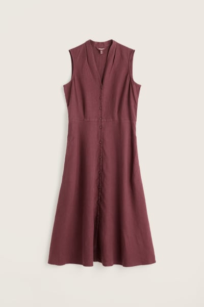 Seasalt Sleeveless Carved Wood Dress - Cacao