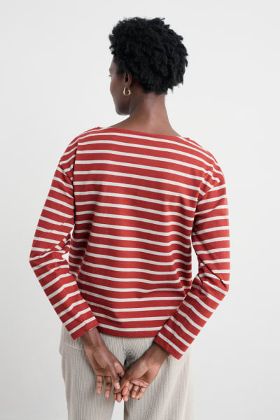 Seasalt Beach Boat Top - Breton Red Sail Chalk