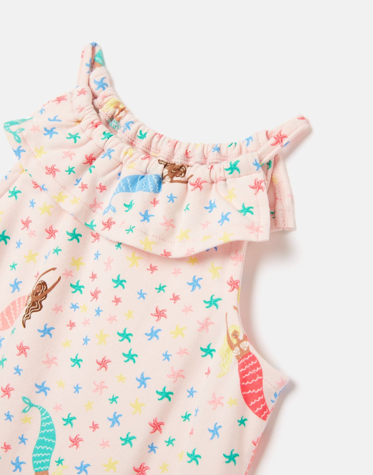 Joules Miriam Printed Frill Romper - Mermaid Star Jasmine*