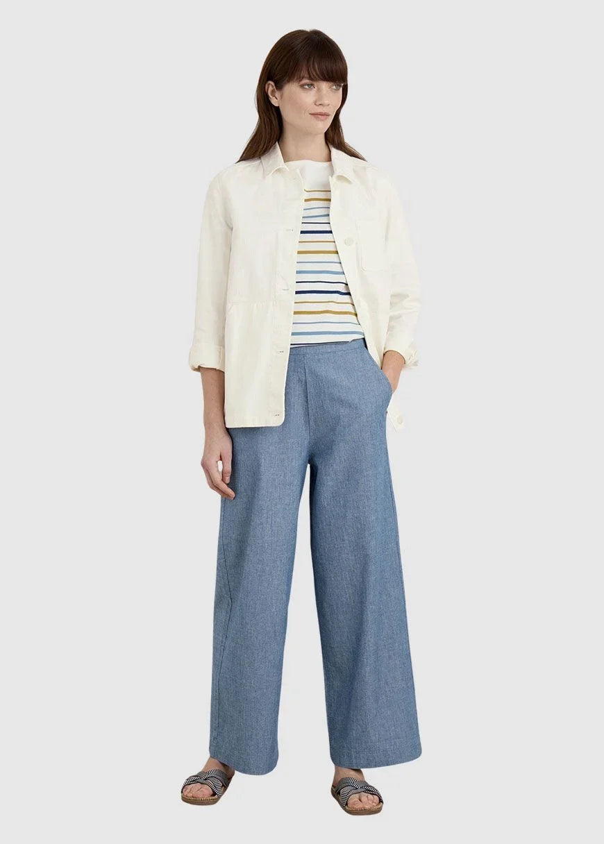 Seasalt Calluna Trousers - Mid Wash Cross Hatch*