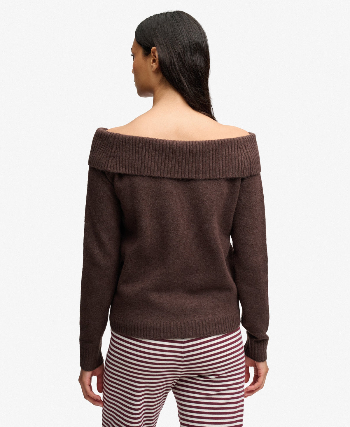 Superdry Bardot Knitted Jumper - Chestnut Brown