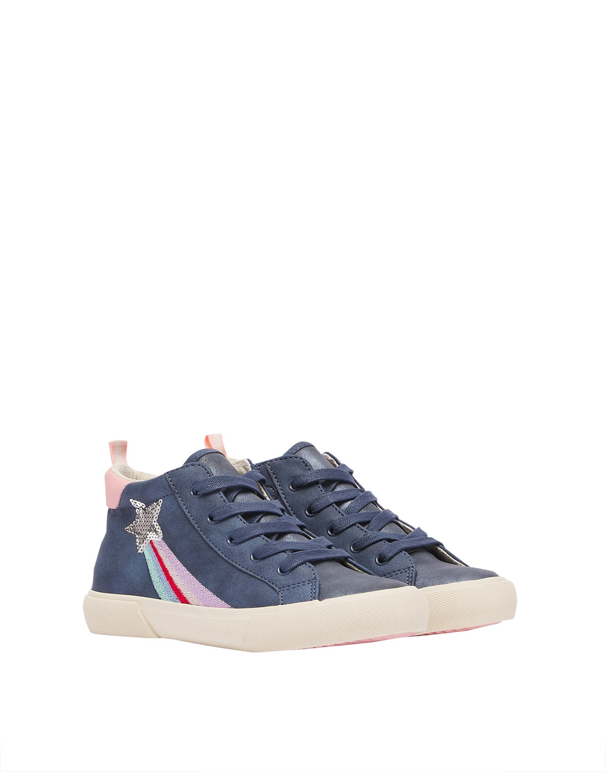 Joules Coast Mid High Tops Trainers - Navy