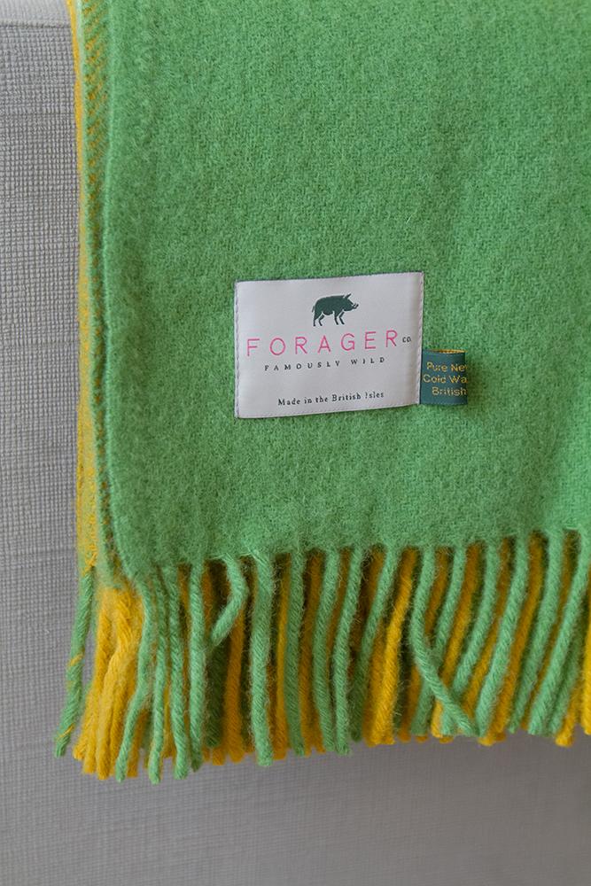 Forager Citrus Block Check Blanket