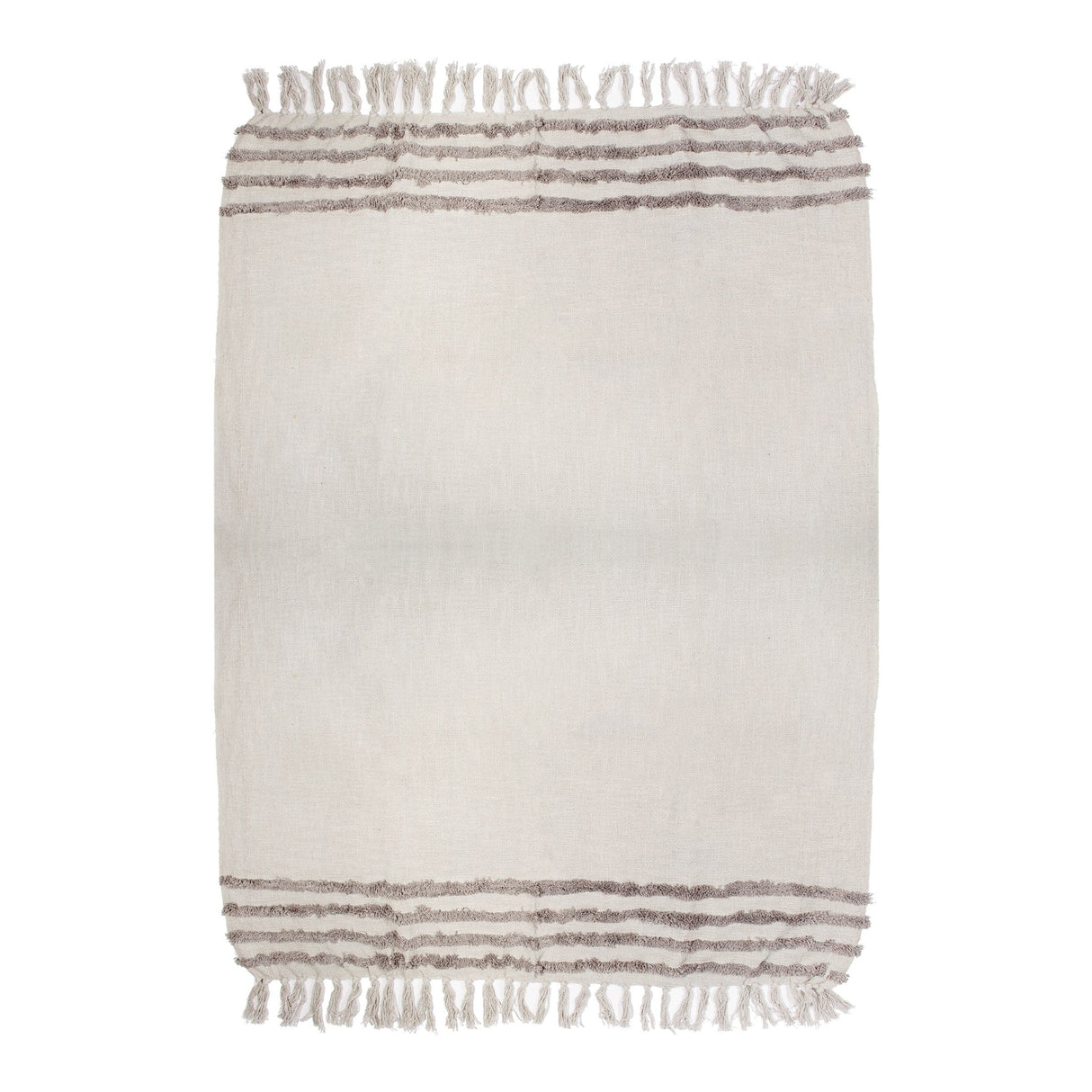 Tufted Grey Blanket Throw