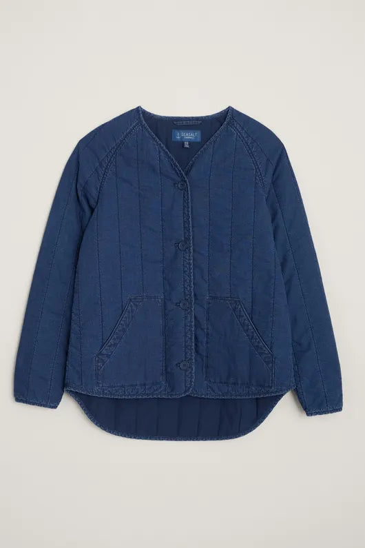 Seasalt Wave Curve Jacket - Mid Indigo