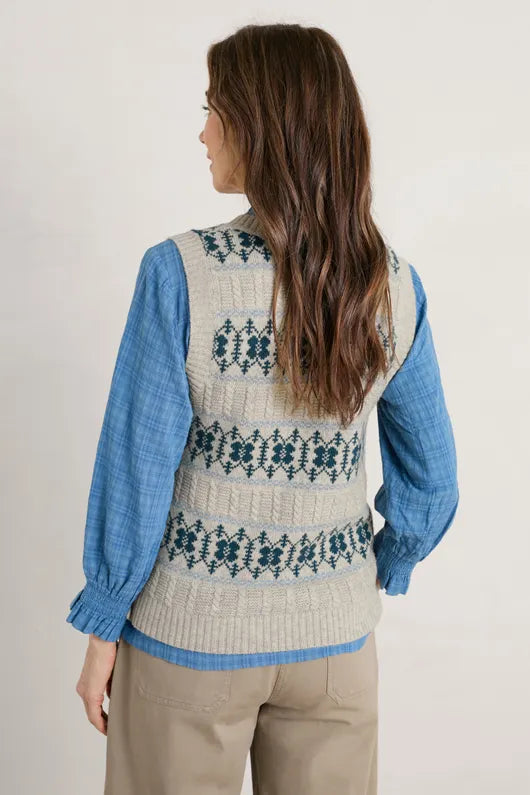 Seasalt Partridge Vest-Porcelain Aran
Cornflower