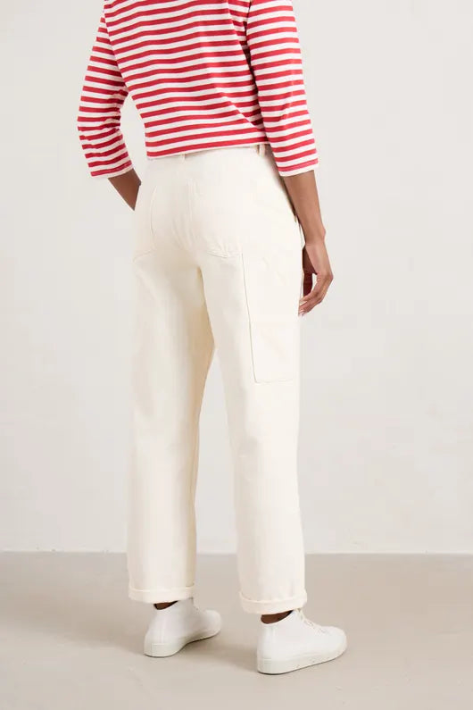 Seasalt Cliff Picnic Straight Leg Jeans - Ecru Twill Slub