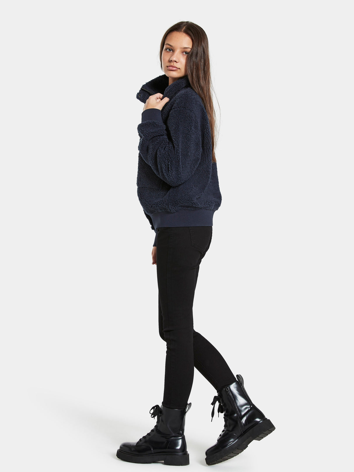 Didriksons Edla Girls Full Zip- Navy