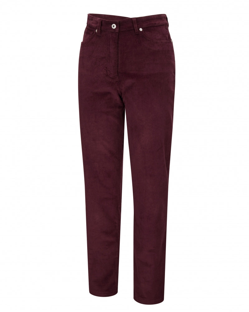 Hoggs Of Fife Ceres Ladies Stretch Cord Jean - Merlot