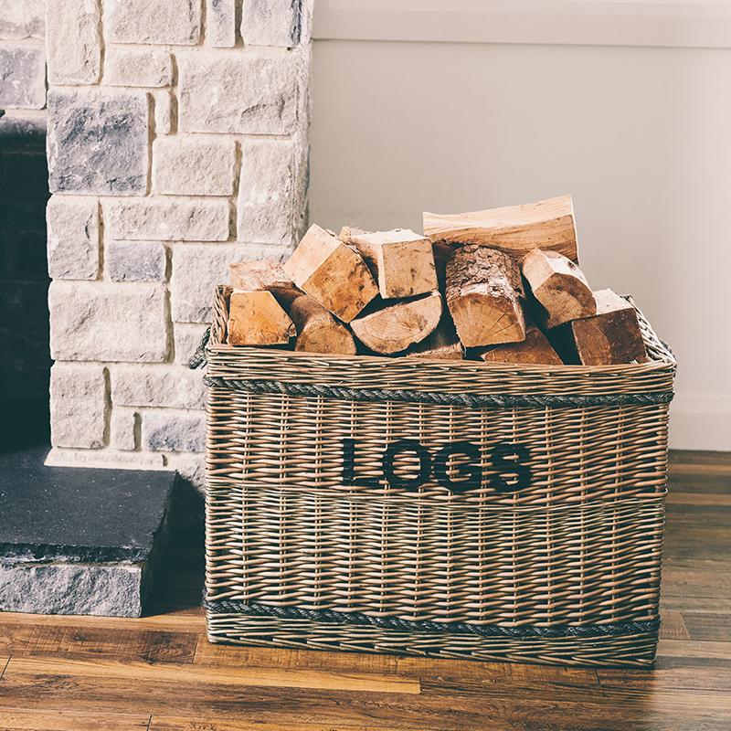 Jumbo "LOGS" Basket with Rope