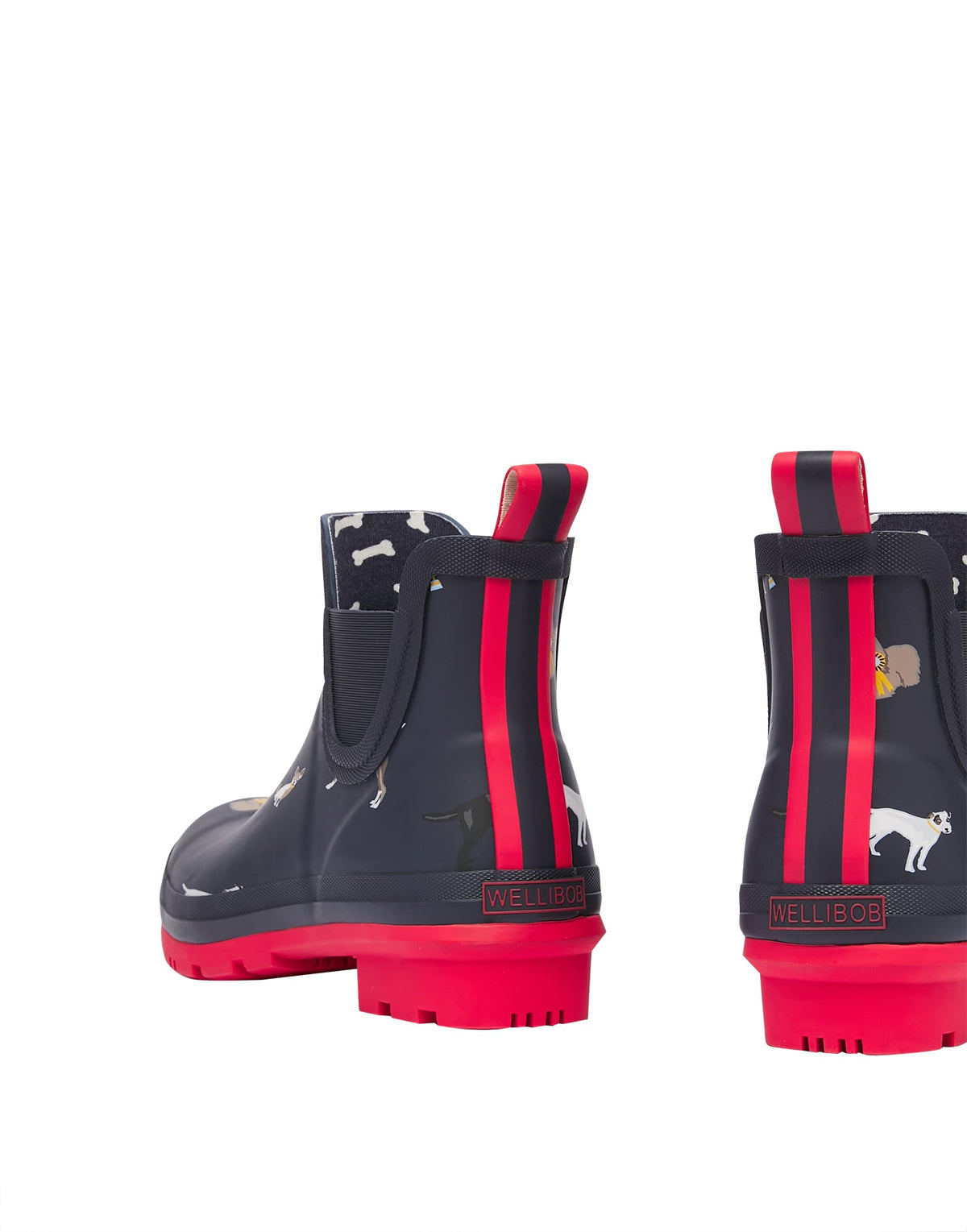 Joules Wellibob Short Height Printed Wellies - Dog Show*