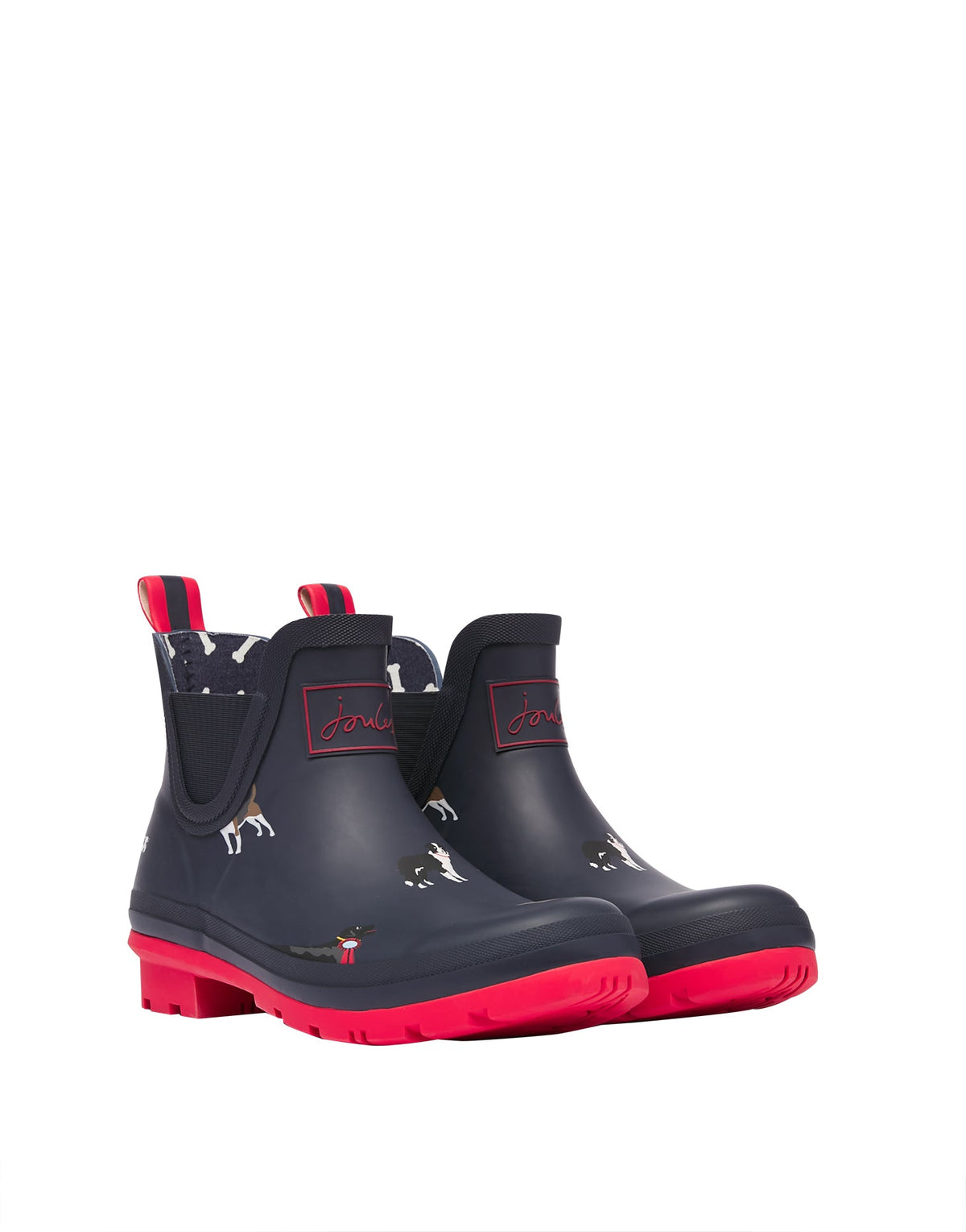 Joules Wellibob Short Height Printed Wellies - Dog Show*