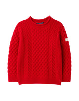 Joules Aran Knit Jumper - Red*