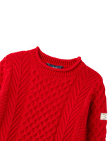 Joules Aran Knit Jumper - Red