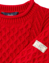 Joules Aran Knit Jumper - Red