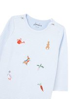 Joules Peter Rabbit Gracie Babygrow - Light Blue Stripe*