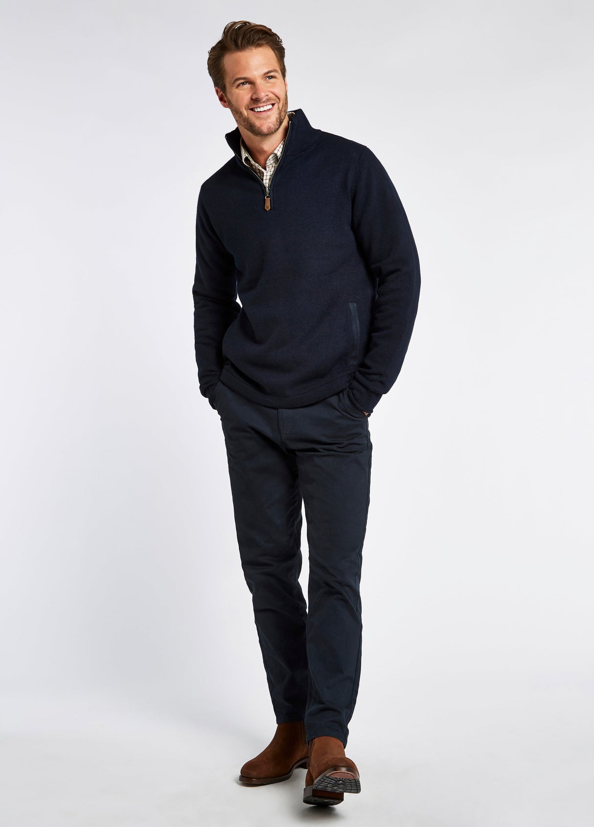 Dubarry Feeney Zip Neck Sweater - Navy