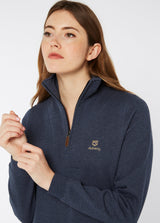 Dubarry Castlemartyr Women's Quarter Zip Sweatshirt - Denim