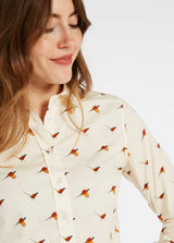 Dubarry Calamint Women's Pheasant Print Shirt - Cream