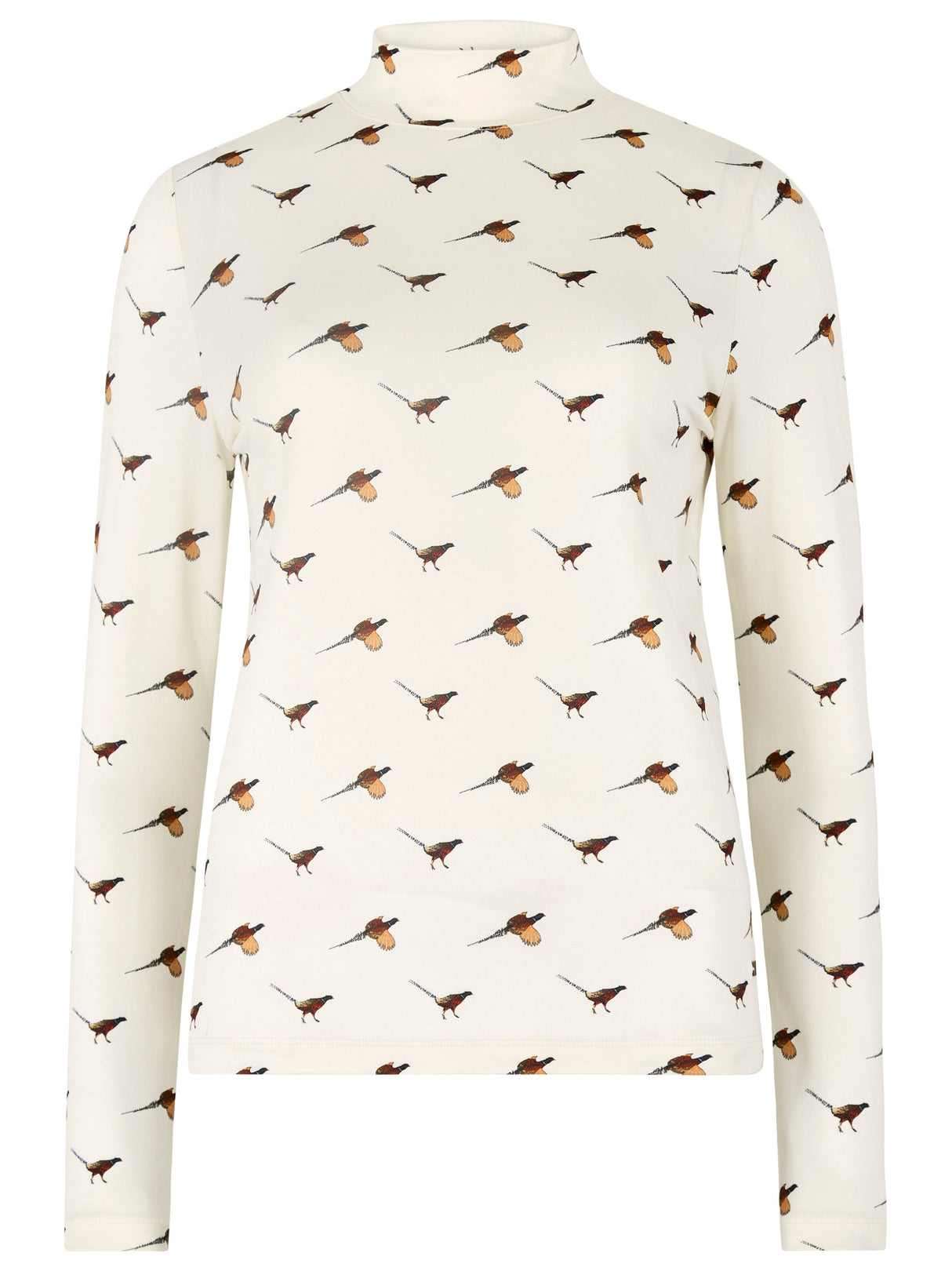 Dubarry Reynolds Women's soft printed mock neck top - Cream